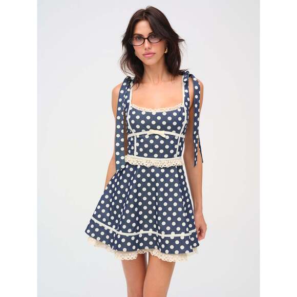 For Love And Lemons Dresses & Skirts - For Love & Lemons Dolly Dot Mini Dress S / Indigo
